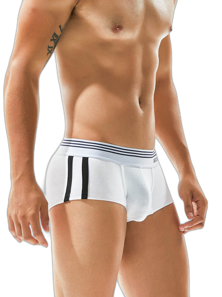 Men's Slim-Fit Cotton Trunks - Low Rise & Lifting Support