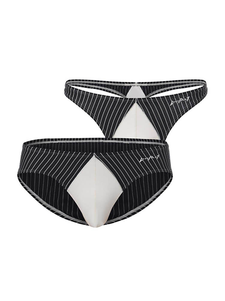 Men's Sexy Striped Color-Blocked Slim-Fit Athletic Thong