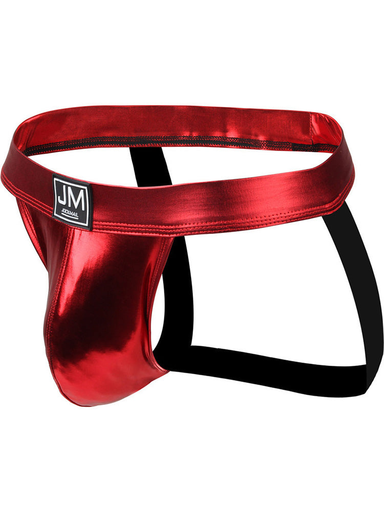 Men's Open Crotch Leather Double Thong