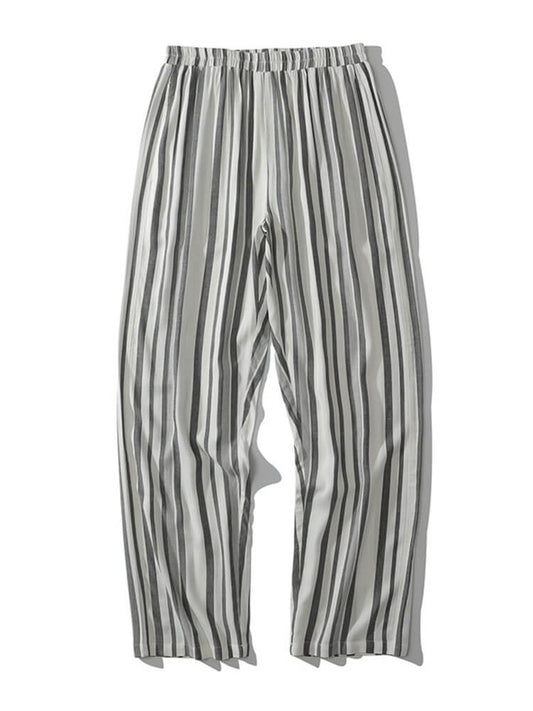 Men's Loose-Fit Striped Loungewear Pants