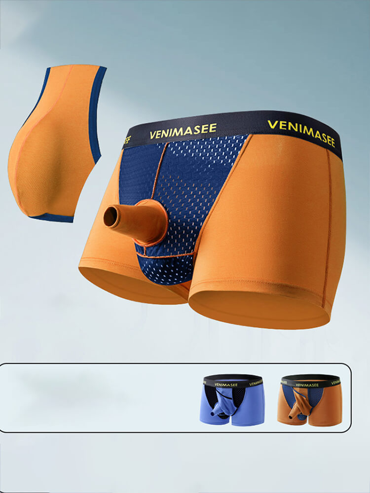 Men's Sexy Antibacterial Foreskin Separation Boxer Briefs