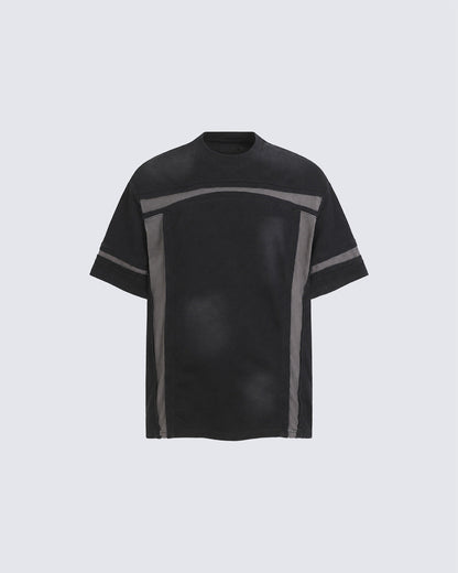 American Utility Contrast Panel Boxy New Tee