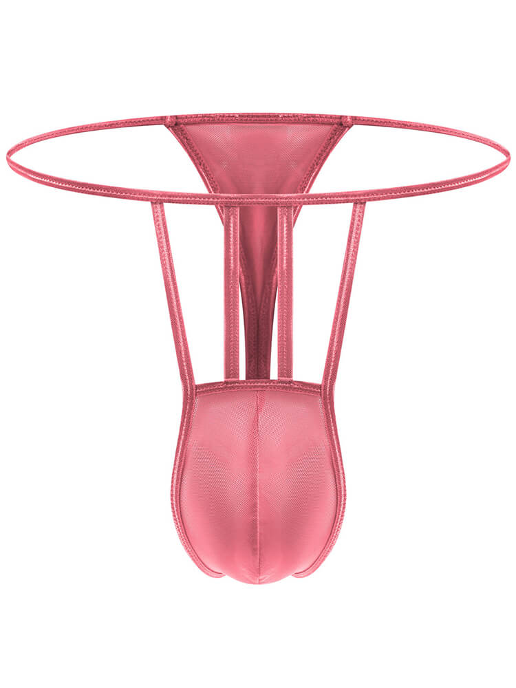 Men's Thin Strap Mesh Transparent Thong