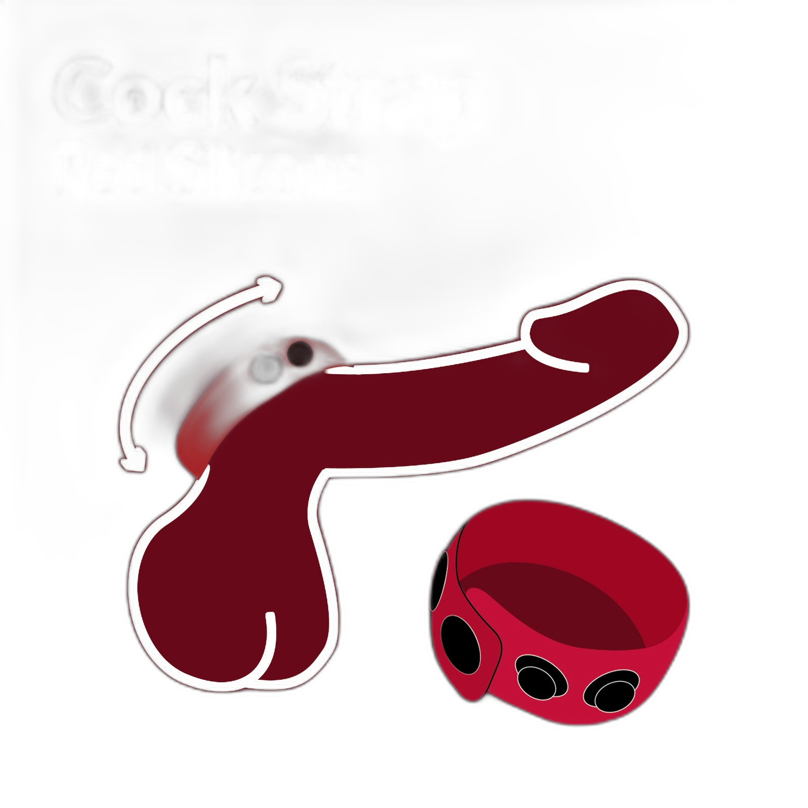 Prowler RED Silicone Cock Strap Red