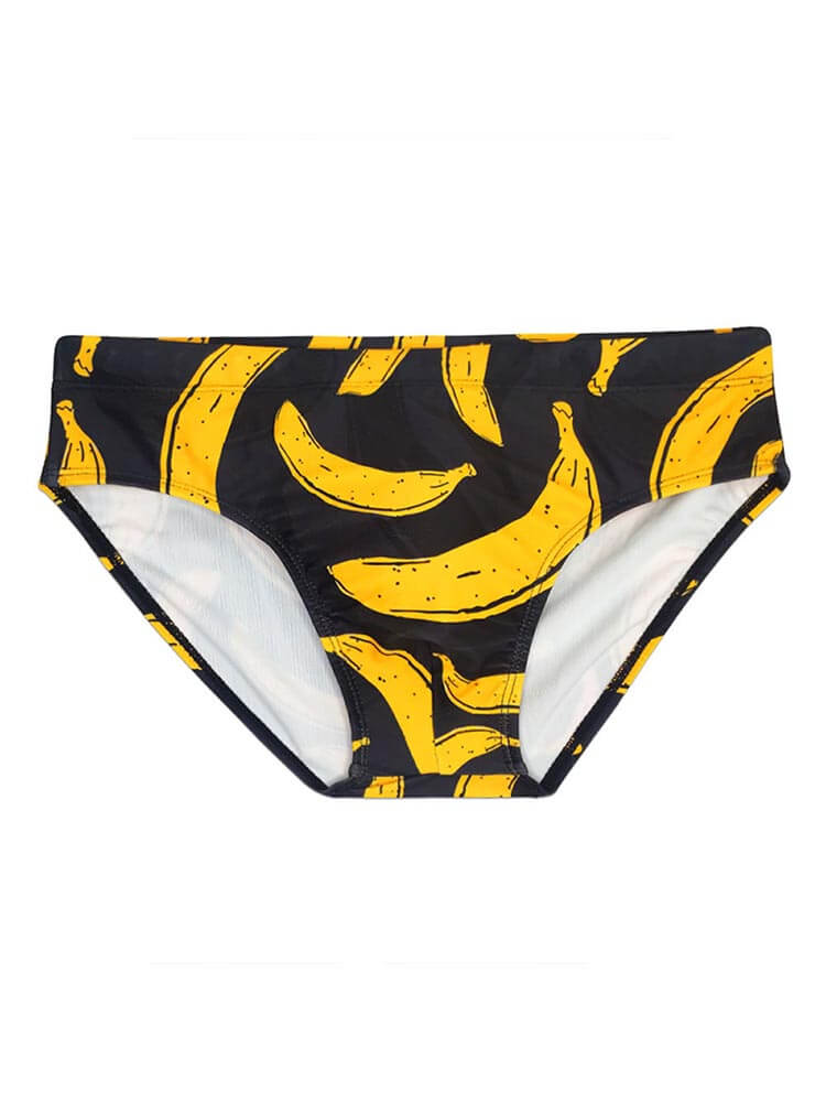 Men's Funny Banana Art Print Swim Briefs