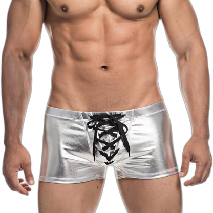 Super Booty Drawstring PU Leather Boxers