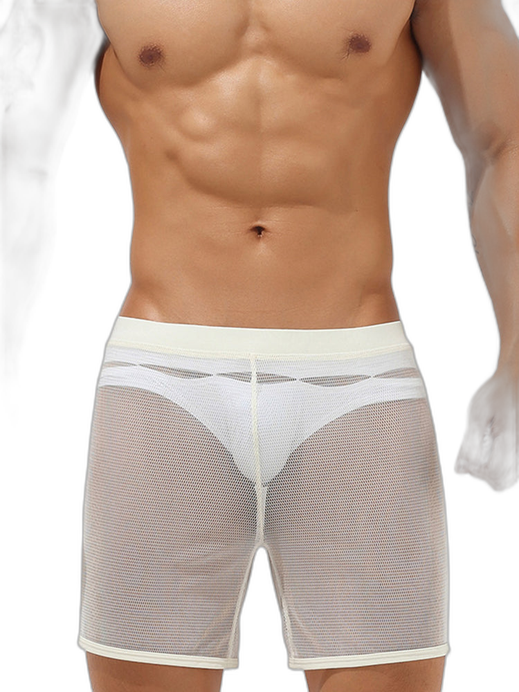 Men’s Sexy See Through Mesh Boxer Shorts