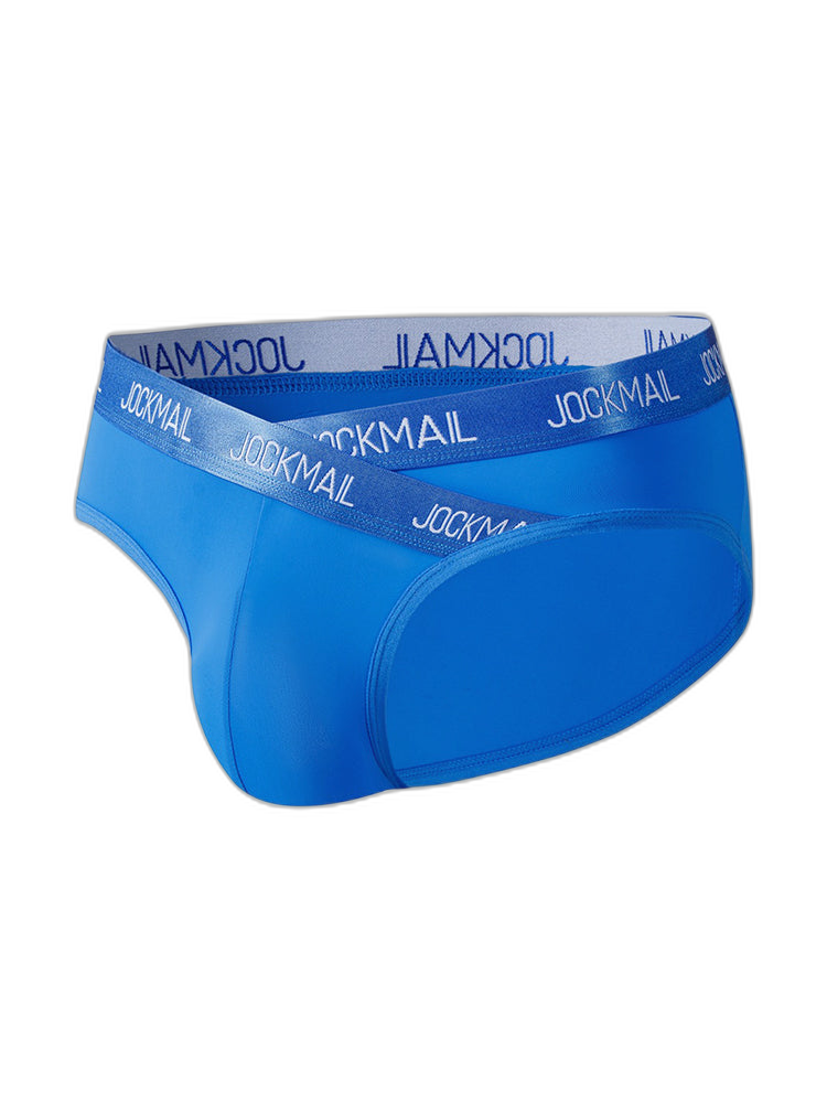 2 Pack Men's Sporty Letter Print Supportive Low-Rise Ice Silk Skin-Friendly Bikini