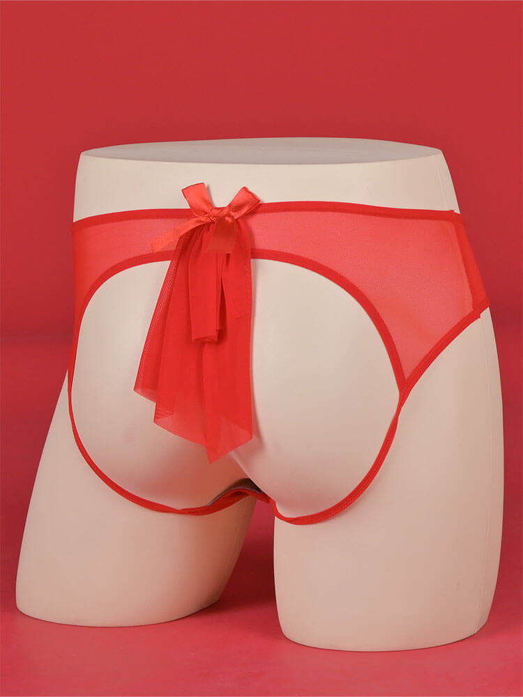 Men's Sexy Bow Japanese-Style Cut-Out Briefs