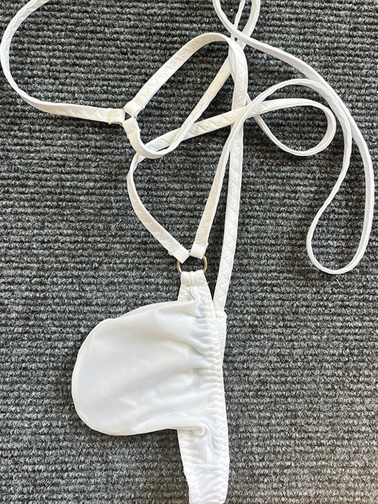 Men's High-elastic Strappy Ice Silk Thong