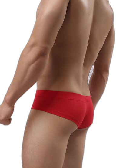 3 Pack Men's Cotton Solid U-Shaped Pouch Briefs