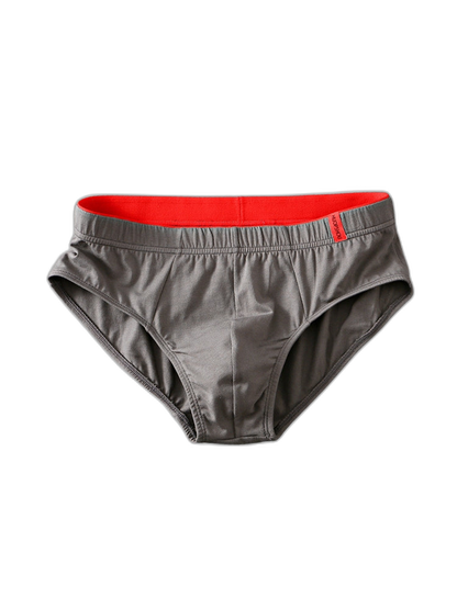 4 Pack Men's Solid Color Cotton Low-Rise Seamless Comfort Briefs