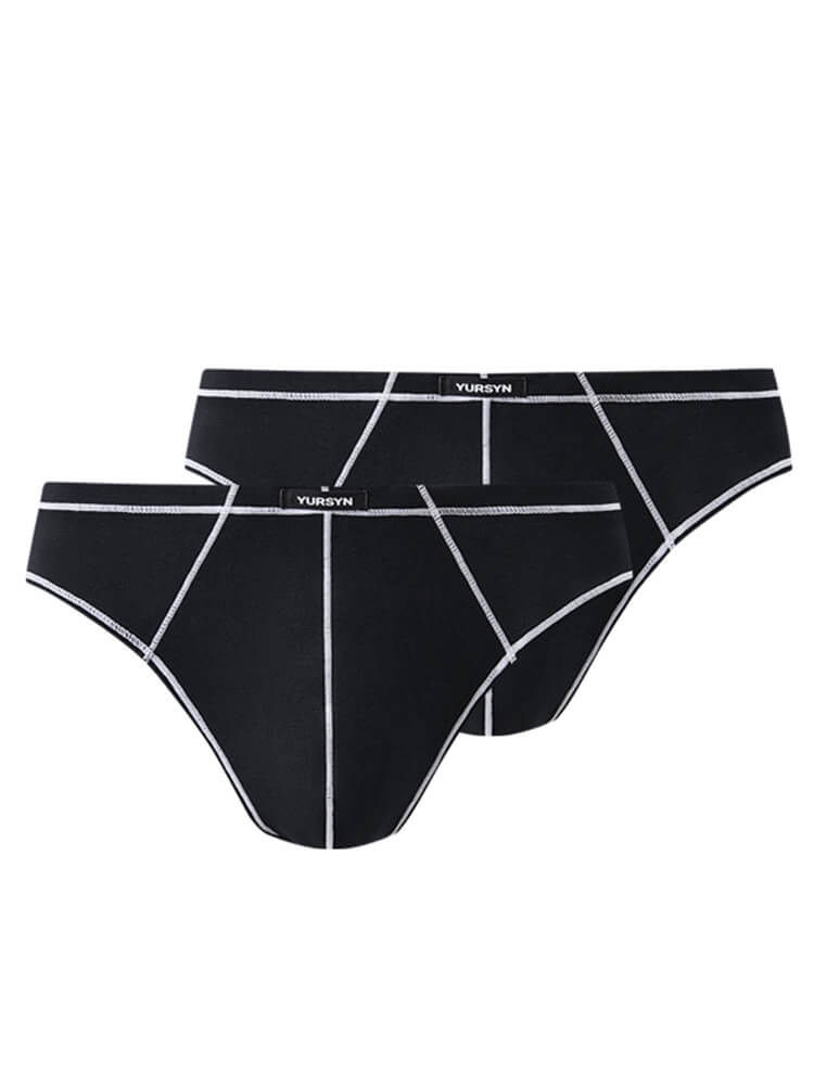 Men's Low-Rise Ice Silk Stitching Briefs