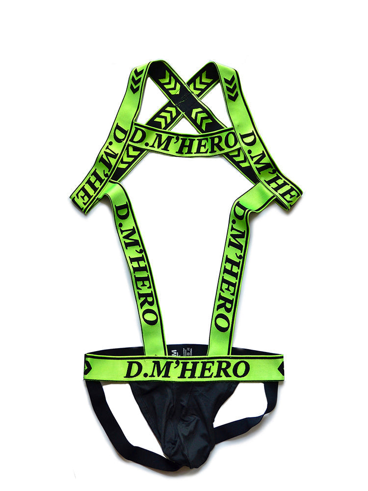D.M Hero Double Thong Harness Jockstrap - Red
