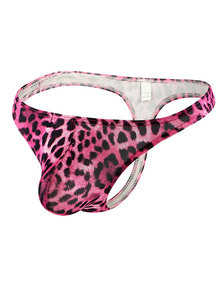 Men's Sexy Leopard Print Low-Rise Pouch Thong
