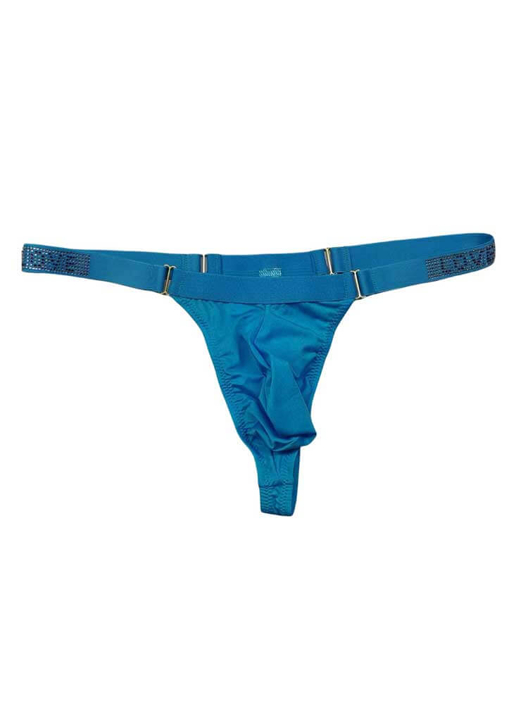 Men's Sexy Low-Rise Adjustable Ice Silk Thong