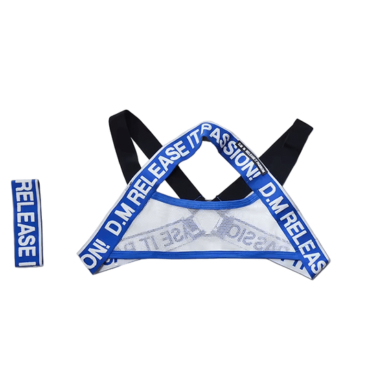 Dog & Master Harness And Cuff Set blue