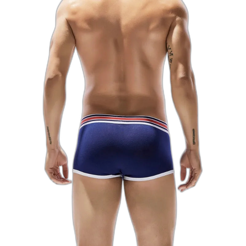 SEOBEAN Racing Stripes Low Rise Boxer Briefs