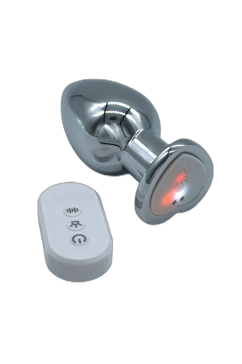 Heart Metal Light Up Anal Plug