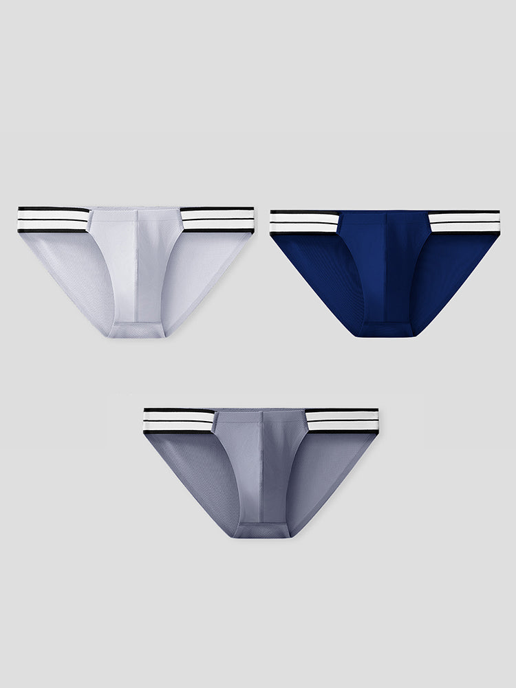 3 Pack Men’s Breathable Ice-Touch Athletic Briefs