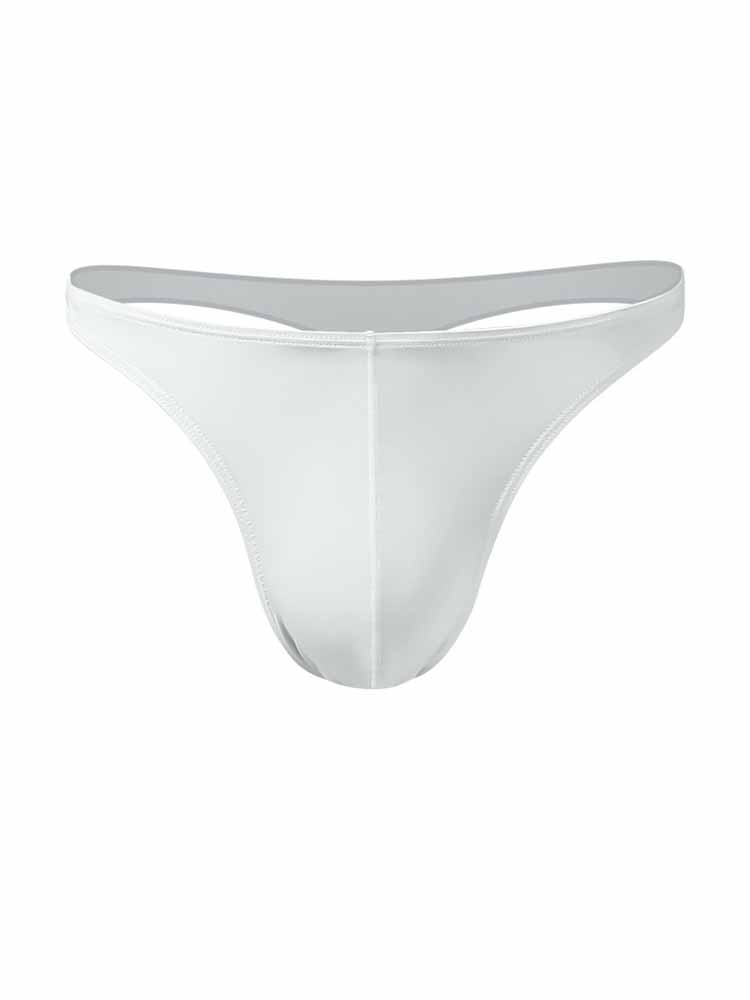 Men's Low Waist Solid Color Ice Silk Thin Thong