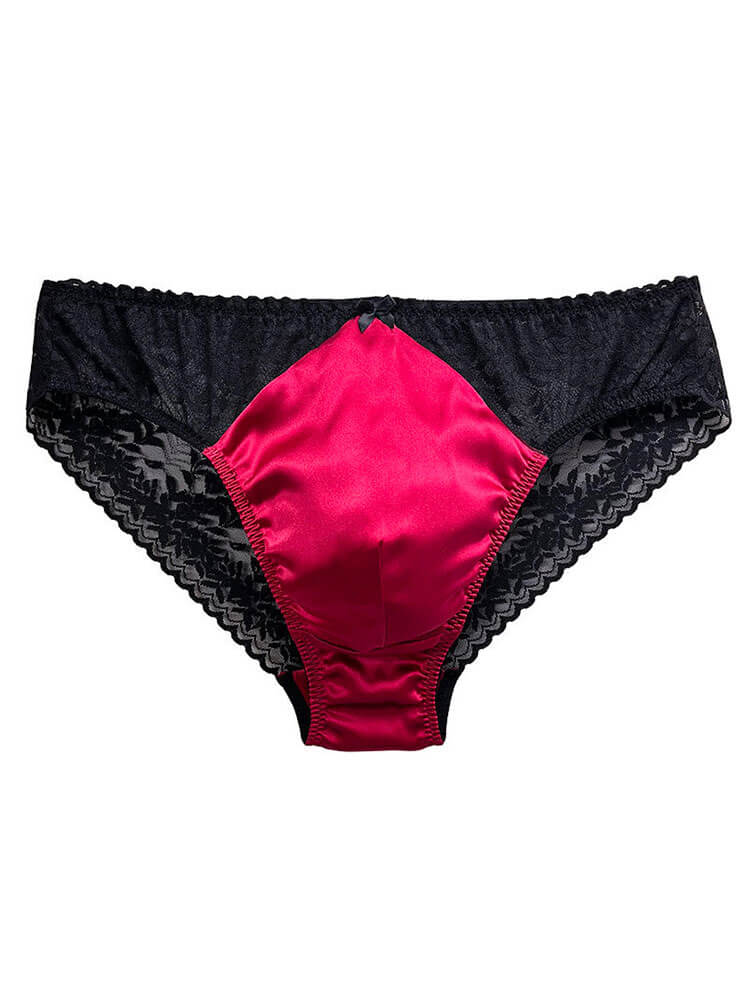 Men's Sexy See-Through Soft Mulberry Silk Briefs