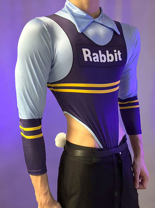 Sexy Bunny Instructor Crotchless Bodysuit Uniform Set