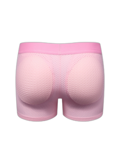 Sponge Cushion Mesh Buttock Boxer Briefs