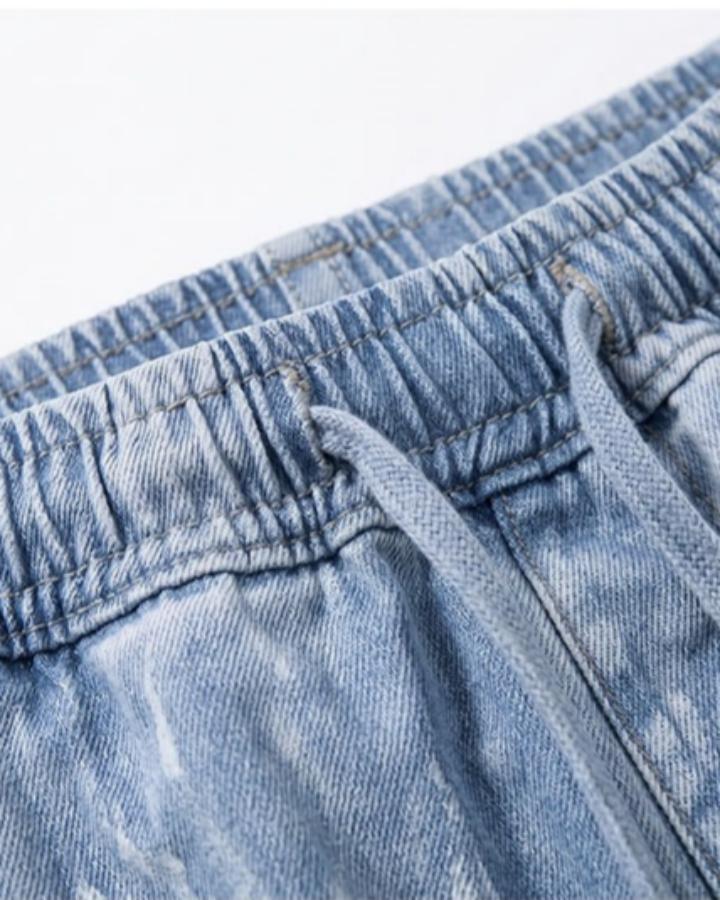 Paint Splatter Denim Shorts