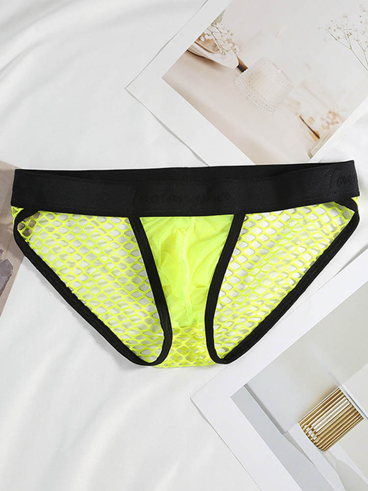 Men's Mesh Translucent U-Convex Pouch Briefs