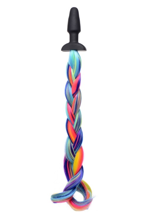 Rainbow Pony Tail Anal Plug