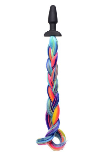 Rainbow Pony Tail Anal Plug