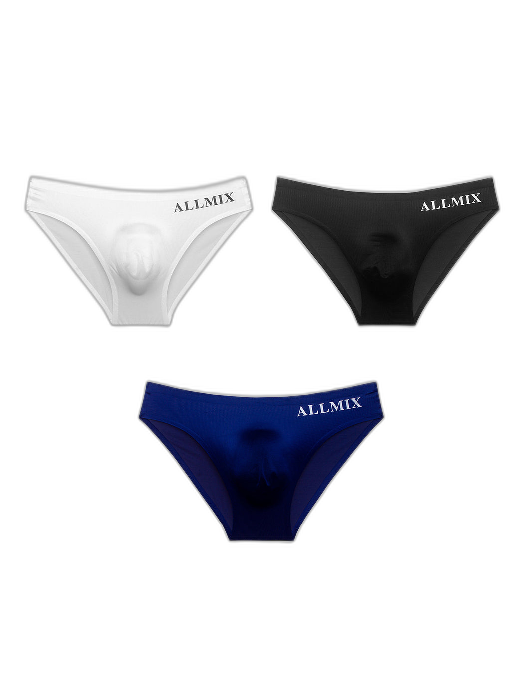 3 Pack ALLMIX Men's Sport Seamless Pouch Briefs
