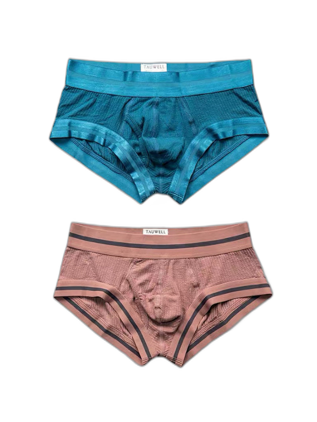 2 Pack Men's Spliced Color Trunks with Functional Fly