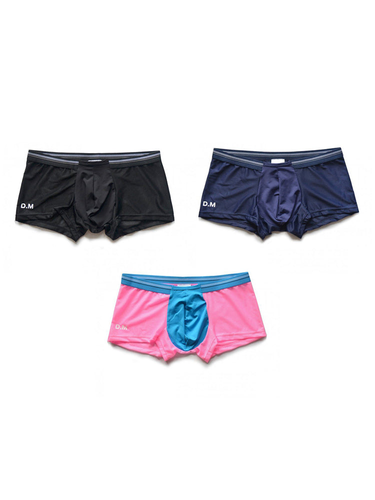 3 Pack Men's Nylon Mesh Breathable Quick-Dry Trunks