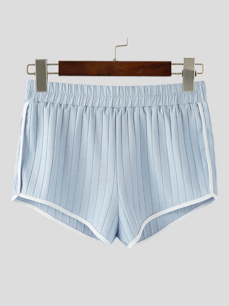 Men's High-Stretch Breathable Ribbed Sports Shorts