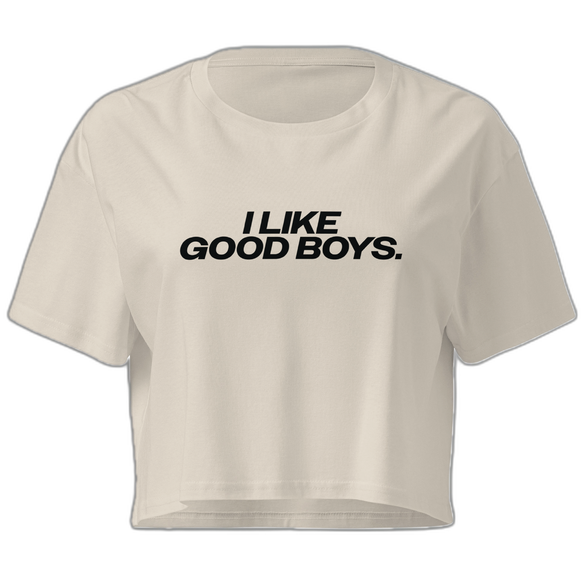 I Like Good Boys Crop Top (Women's Cut - Size Up)