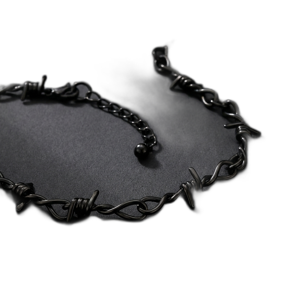 Black Barb Wire Necklace