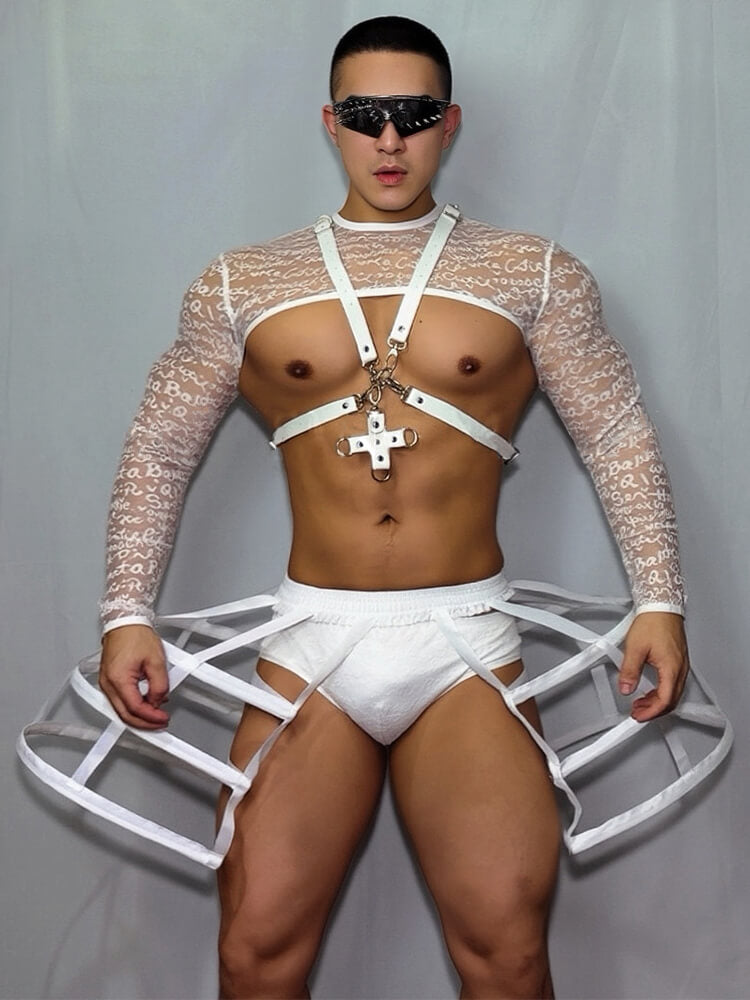 Men's Medusa Chain Sexy Performance Costume Set