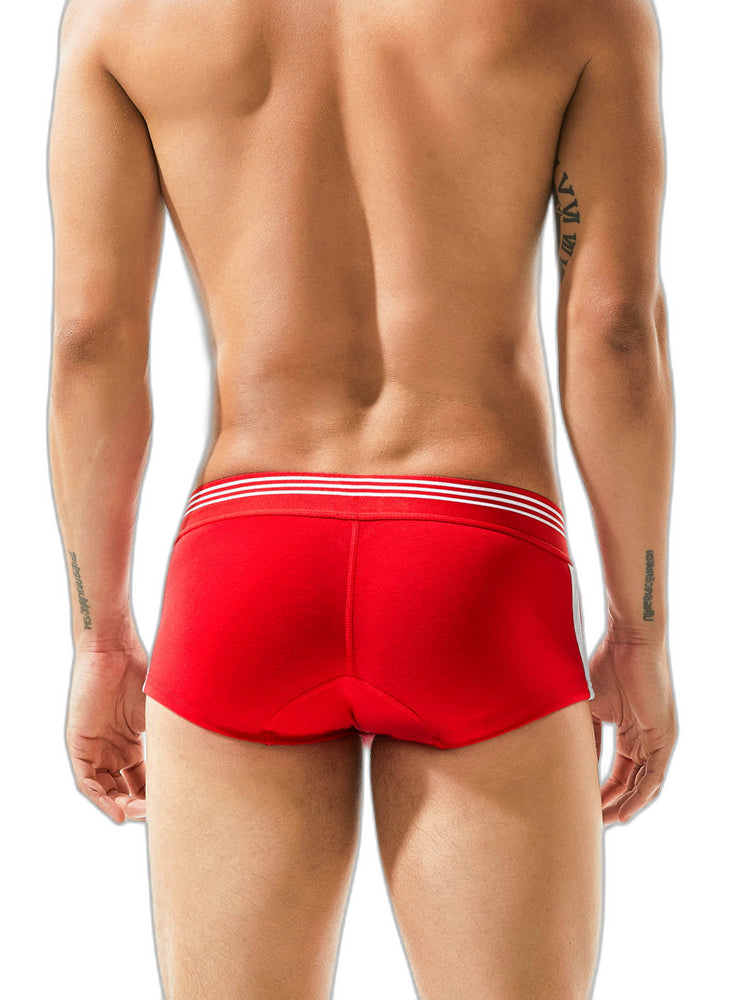 Men's Slim-Fit Cotton Trunks - Low Rise & Lifting Support