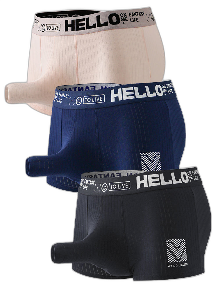 Men’s Separate Pouch Cotton Trunks With Fly Front
