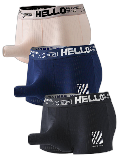 Men’s Separate Pouch Cotton Trunks With Fly Front
