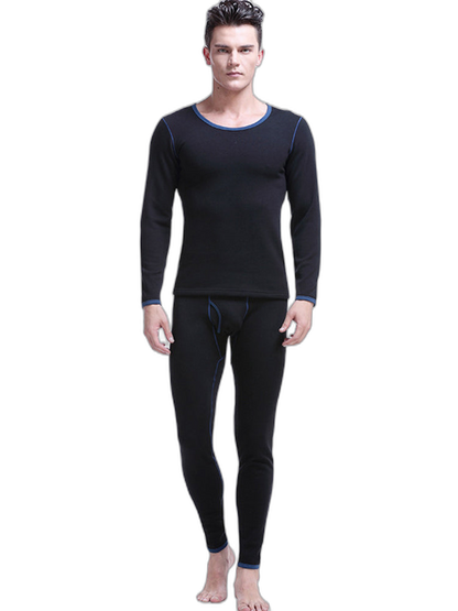 Fleece Lined Men's Thermal Underwear With Support Pouch