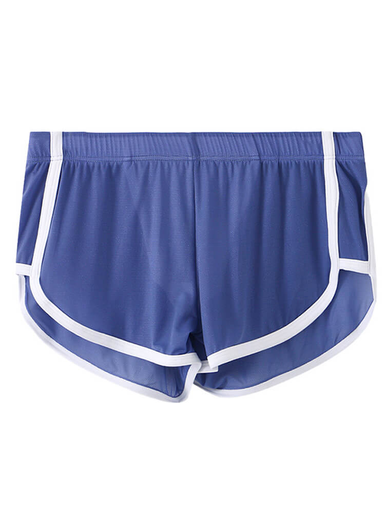 Men's Mesh Ice Silk Breathable Striped Trunks