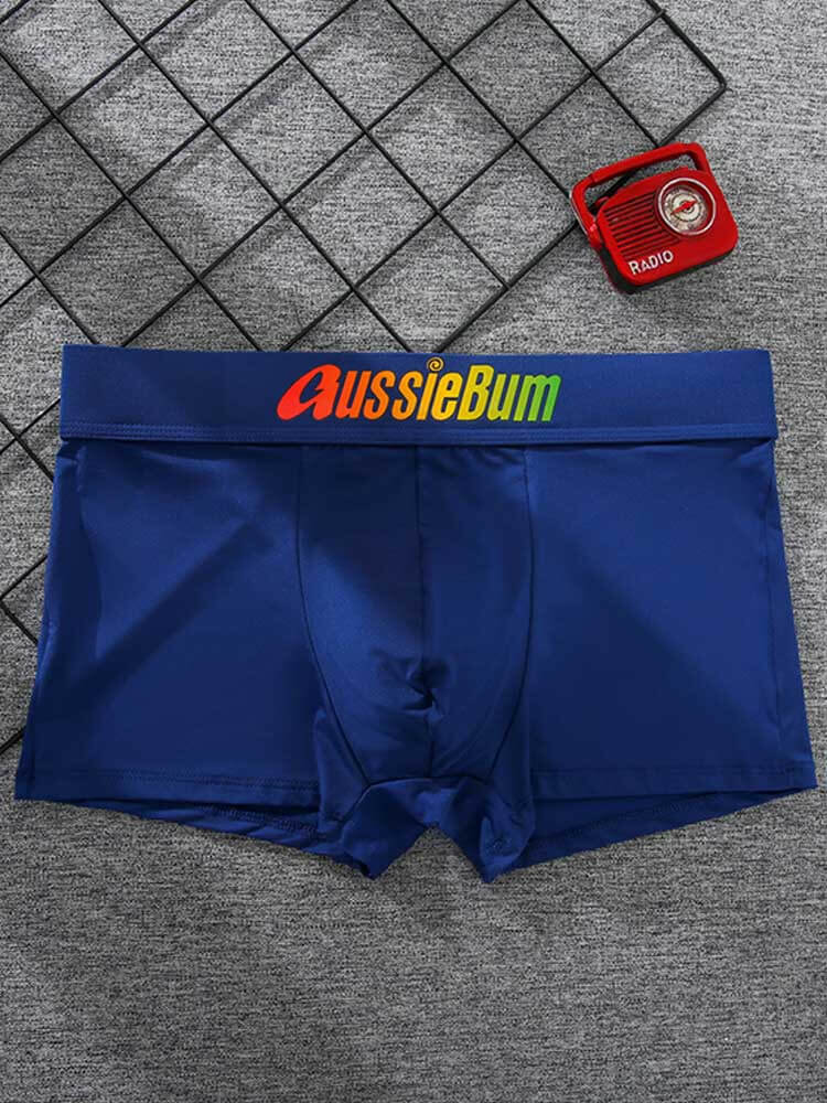 Men's Low Waist Elastic Breathable Boxer Briefs