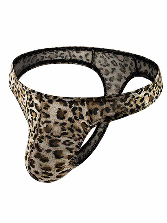 Men's Leopard Print Low Rise Thong