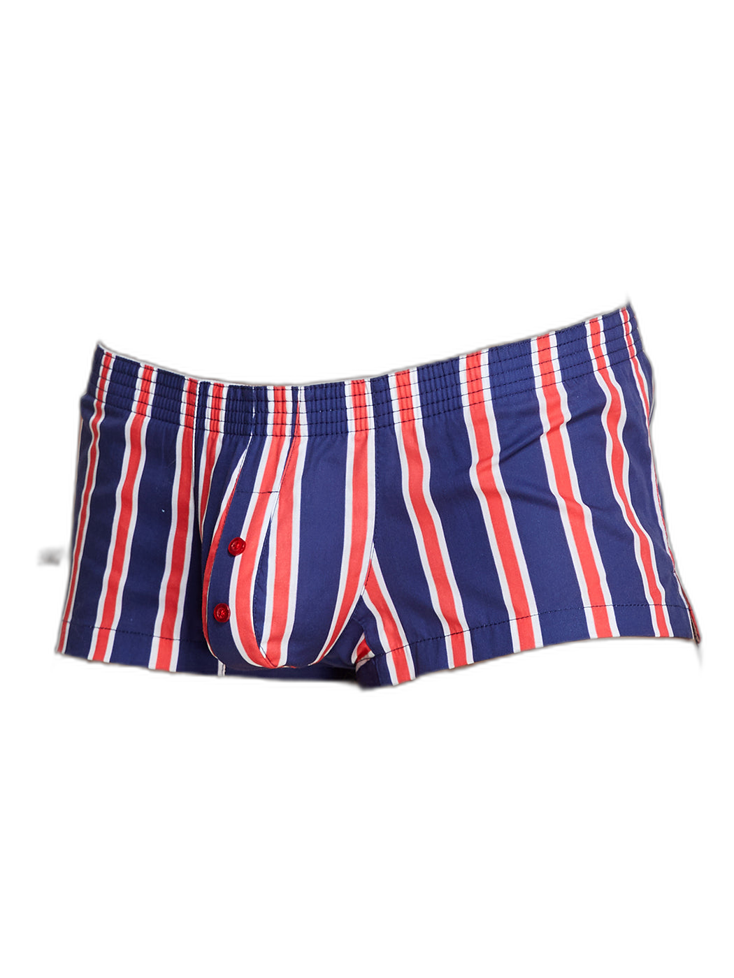 Men's Color Stripes Trunks With Button Fly