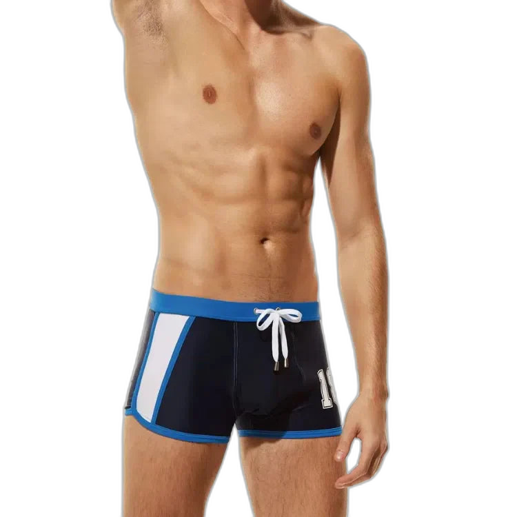 Oversized Nylon Boxer Swim Trunks