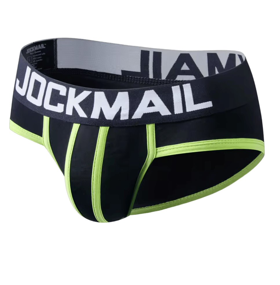 Jockmail Classic Briefs Black/Green