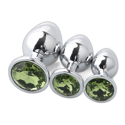 Jeweled Metal Butt Plug Set